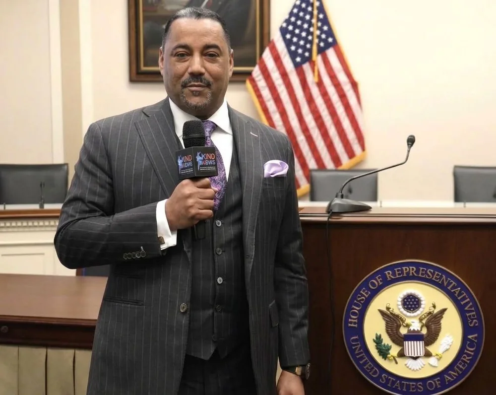 Eric Hardy on Capitol Hill, where he was recognized with a Congressional Proclamation in December 2025.