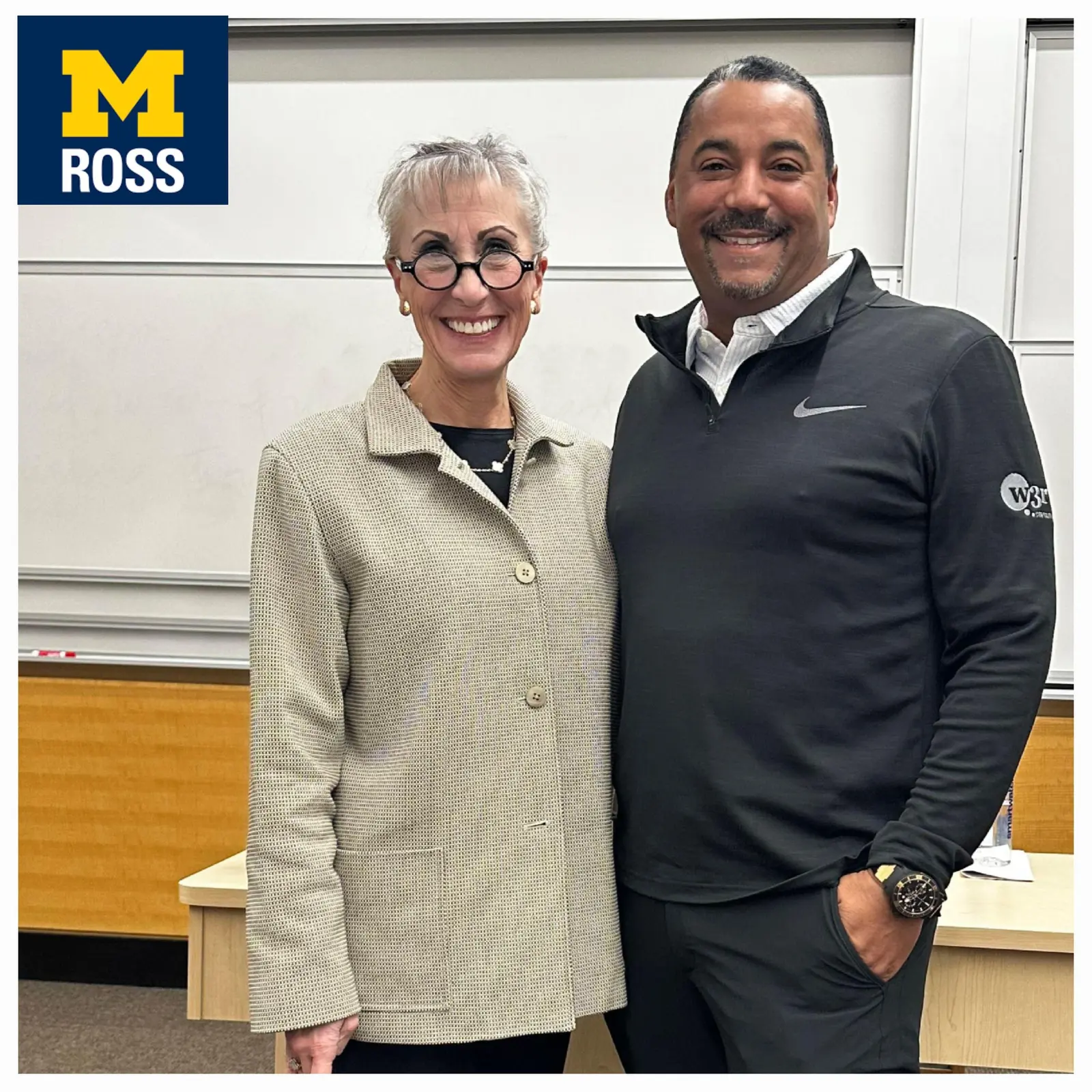 Eric with Professor Mary Hinesly